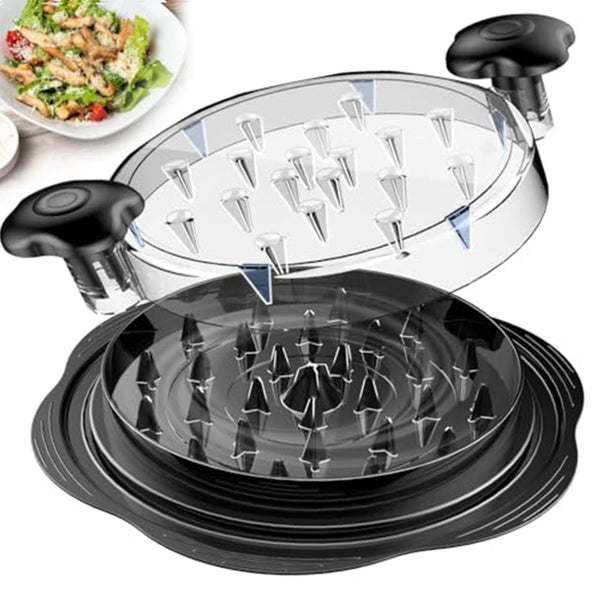 Chicken Shredder Tool Twist Large Meat Shredder with Ergonomic Handle, Anti-Slip Base, BPA-Free Visible Lid, Dishwasher Safe Perfect for Shredding Chicken, Pork, Beef, Tacos, BBQ