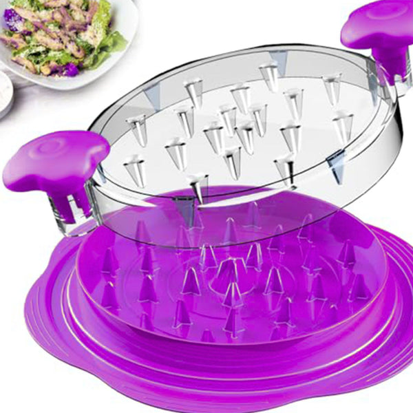 Chicken Shredder Tool Twist Large Meat Shredder with Ergonomic Handle, Anti-Slip Base, BPA-Free Visible Lid, Dishwasher Safe Perfect for Shredding Chicken, Pork, Beef, Tacos, BBQ
