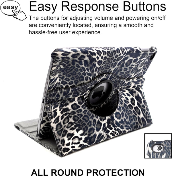 360 Rotating Case for iPad 9.7 Inch 2018 2017/ iPad Air 2 Case -360-Degree Rotating Stand Protective Cover Smart Case with Auto Sleep/Wake iPad 5th/6th Gen (Multi Little Flower Design Case)