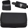 Horizontal Nylon Phone Pouch with Belt Clip - Compatible with iPhone, Samsung, LG, Motorola, and More - Adjustable Belt Holster for Men Cell Phone Cases with Credit Card Pocket
