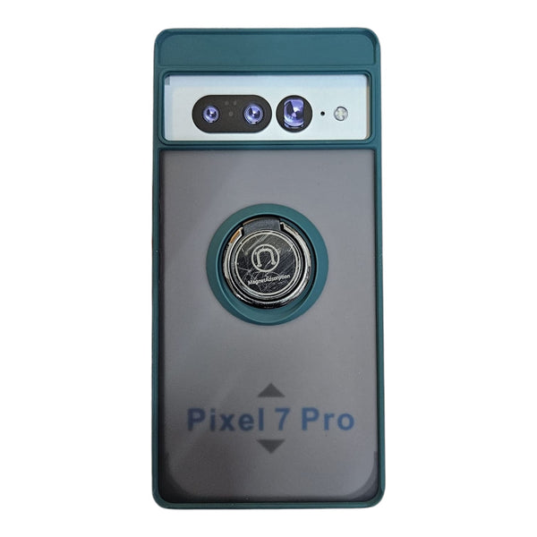 Pixel 7 Pro Ring Case | 360° Kickstand | Shockproof Hybrid Armor Cover | Ultra Thin Protective Case for Google Pixel 7 (Black, Blue, Red, Green)