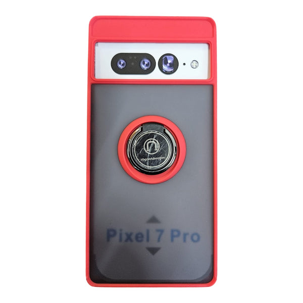 Pixel 7 Pro Ring Case | 360° Kickstand | Shockproof Hybrid Armor Cover | Ultra Thin Protective Case for Google Pixel 7 (Black, Blue, Red, Green)
