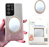 Wireless City Diamond Bling Makeup Mirror for Phone Cases Phone Mirror for Makeup (Oval Shape Phone Mirror Gold)