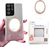 Miroir de maquillage sans fil City Diamond Bling pour étuis de téléphone – Miroir autocollant pour iPhone, Galaxy et tous les étuis de téléphone portable – Miroir compact et élégant pour les retouches en déplacement