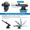 Adjustable long arm car phone mount with 360 rotation