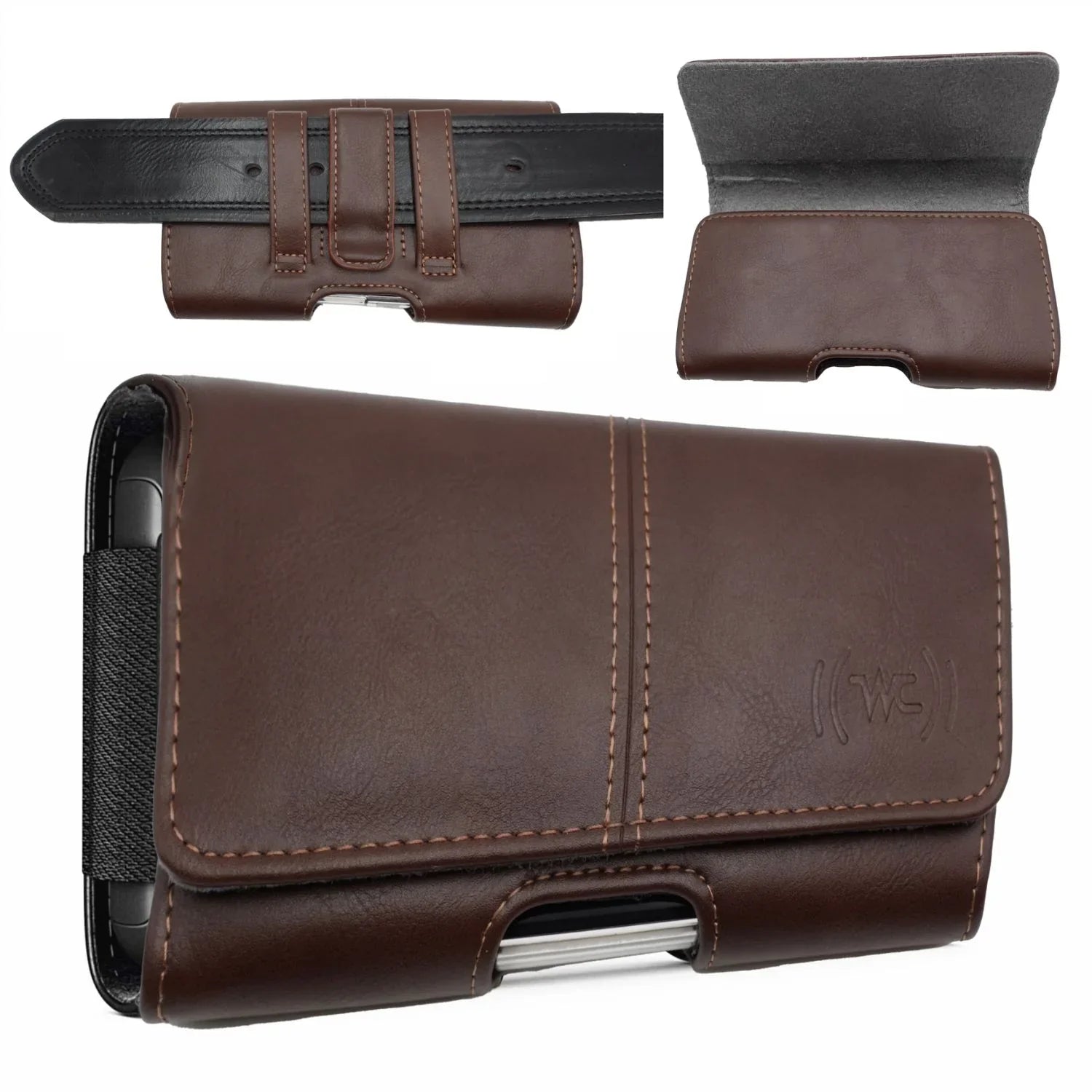 Phone Belt Case Hengwin Leather Cell Phone Holster Fits For IPhone