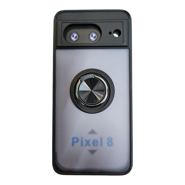 Pixel 8 Ring Case | 360° Kickstand | Hybrid Armor Shockproof Protective Cover | Ultra Slim Design | Available in Black, Blue, Red, and Green