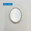 Wireless City Diamond Bling Makeup Mirror for Phone Cases Phone Mirror for Makeup (Oval Shape Phone Mirror Silver)