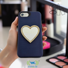 Wireless City Diamond Bling Makeup Mirror for Phone Cases Phone Mirror for Makeup (Heart Shape Phone Mirror Silver)