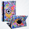 360° Rotation iPad Case - Fits iPad 9th/8th/7th Gen 10.2 Inch, Pro 10.5 Inch, Air 3rd Gen - Protective Multi-Angle Folio with Premium PU Leather (Multi Little Flower Design Case)