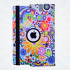 360° Rotation iPad Case - Fits iPad 9th/8th/7th Gen 10.2 Inch, Pro 10.5 Inch, Air 3rd Gen - Protective Multi-Angle Folio with Premium PU Leather (Multi Little Flower Design Case)