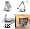 Universal Cell Phone Stand Holder for Desk 360 Rotation Fully Adjustable Foldable Desktop Phone Holder with Adjustable Angle Phone Stand Compatible with Phone 15 14 13 12 Pro Max