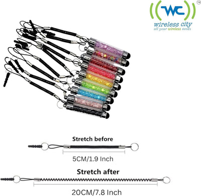 Wireless City Retractable Universal Touch Screen Stylus Pen for iPhone | iPad | Samsung | Tablet 4 in 1 Pack Stylus