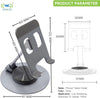 Universal Cell Phone Stand Holder for Desk 360 Rotation Fully Adjustable Foldable Desktop Phone Holder with Adjustable Angle Phone Stand Compatible with Phone 15 14 13 12 Pro Max