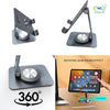 Universal Cell Phone Stand Holder for Desk 360 Rotation Fully Adjustable Foldable Desktop Phone Holder with Adjustable Angle Phone Stand Compatible with Phone 15 14 13 12 Pro Max