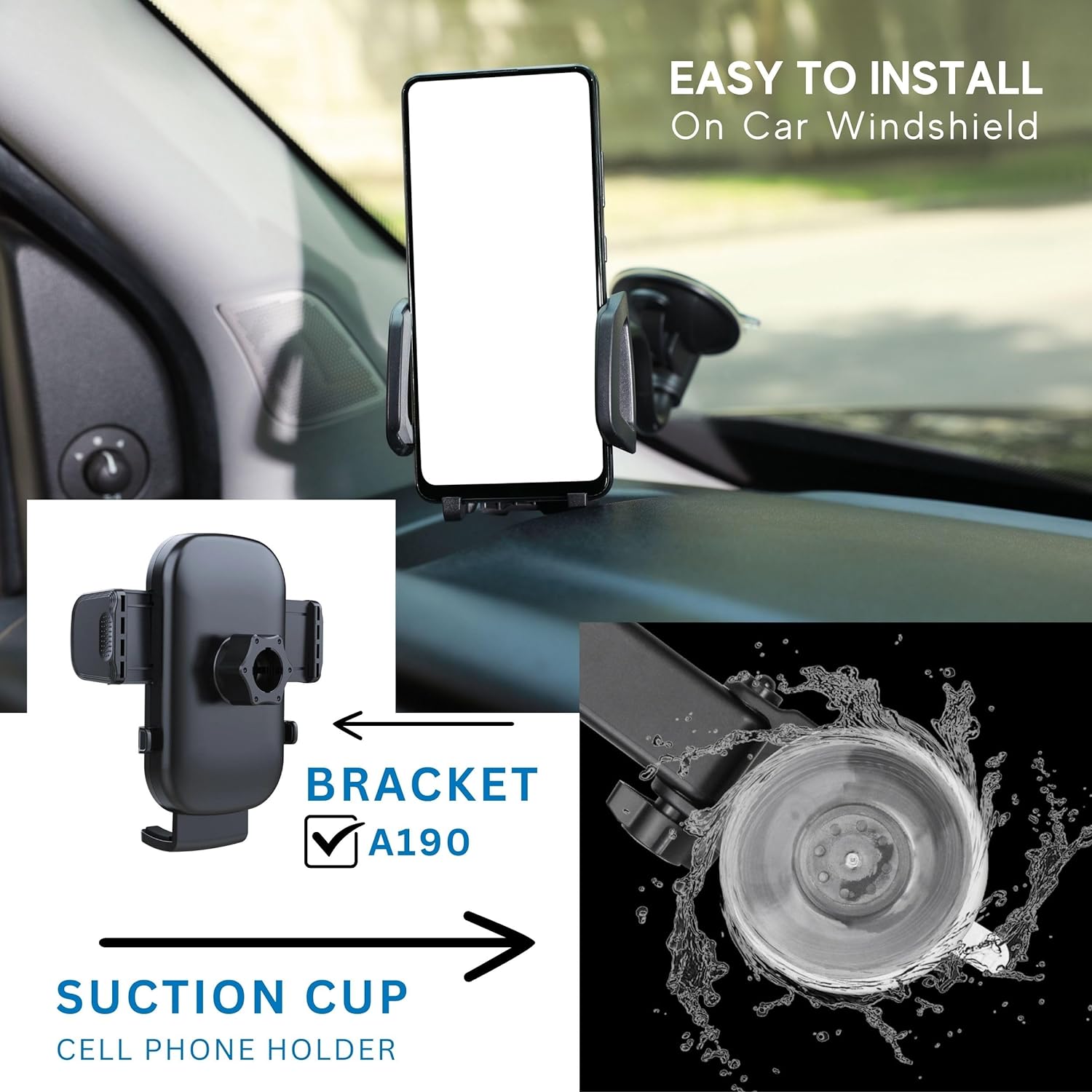 Wireless City Car Phone Holder, Ultra Stable, Big Phones & Thick Case Wireless City Car Phone Holder, Ultra Stable, Big Phones & Thick Case