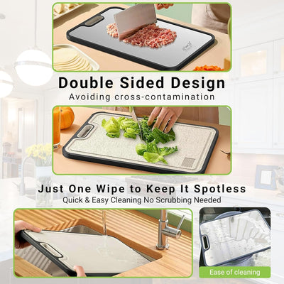 Titanium Cutting Board Double Sided – Non-Porous, Hygienic, Dual-Surface for Meat & Veggies