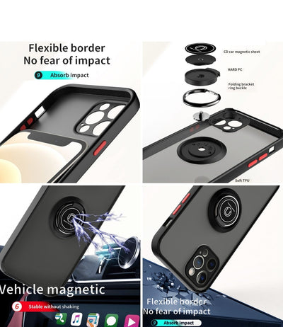 Pour iPhone 12 Pro Max (6.7) Étui à anneau