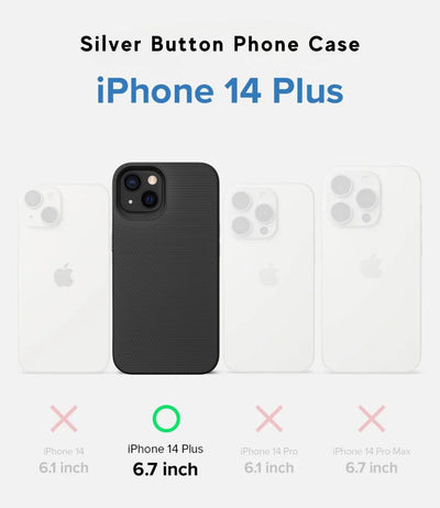 Silver Button Case for iPhone 14 Plus (6.7)
