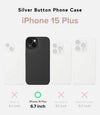 Silver Button Case for iPhone 15 Plus (6.7)