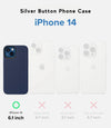 Silver Button Case for iPhone 14 (6.1)