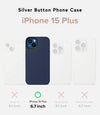 Silver Button Case for iPhone 15 Plus (6.7)