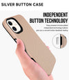 Silver Button Case for iPhone 12 (6.1)