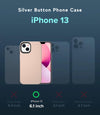 Silver Button Case for iPhone 13 (6.1)