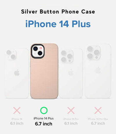 Silver Button Case for iPhone 14 Plus (6.7)