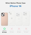 Silver Button Case for iPhone 14 (6.1)