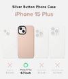 Silver Button Case for iPhone 15 Plus (6.7)