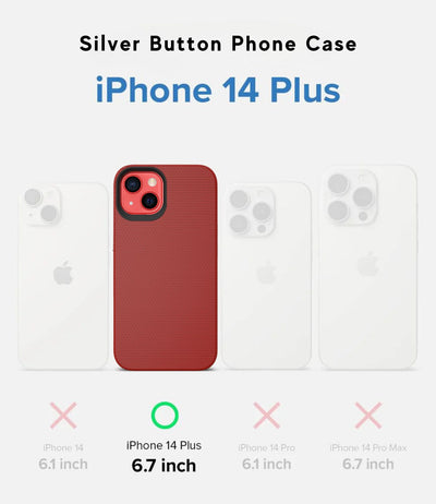 Silver Button Case for iPhone 14 Plus (6.7)
