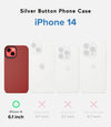 Silver Button Case for iPhone 14 (6.1)