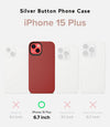 Silver Button Case for iPhone 15 Plus (6.7)