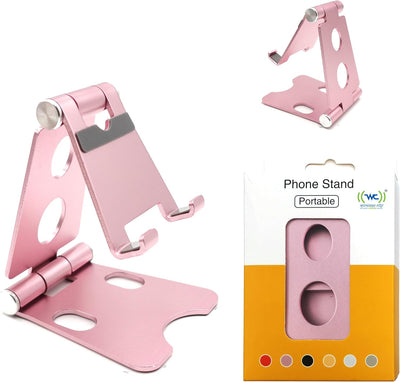Wireless City Universal Adjustable Cell Phone Stand and Tablet Desk Mount Holder Aluminum Stand Adjustable Phone Holder PINK