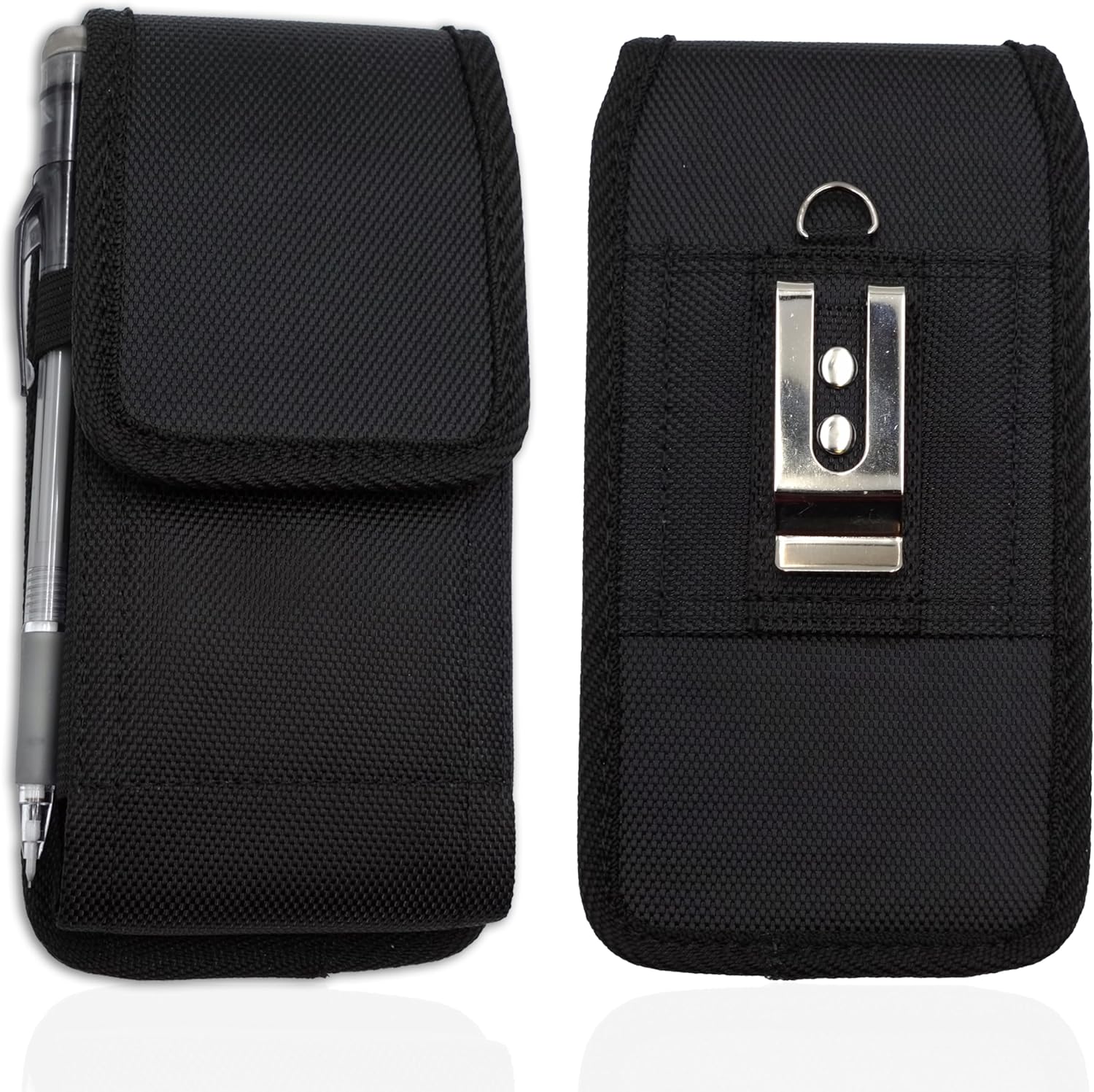 Wireless City Horizontal Vertical Nylon Phone Pouch with Belt Clip