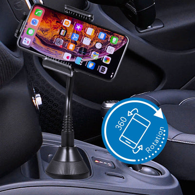 Wireless City Car Cup Phone Holder Versatile Phone Holder Car Device - Car Phone Holder Ensuring Safe Journeys - Car Phone Holders for iPhone Compatibility with 360° Rotation