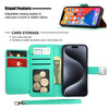 Wallet Case for iPhone 15 Pro Max (6.7) Green
