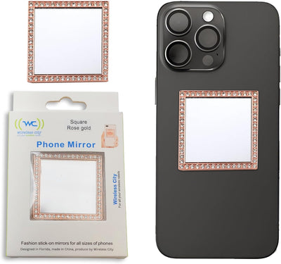 universal stick-on mirror for iPhone Samsung