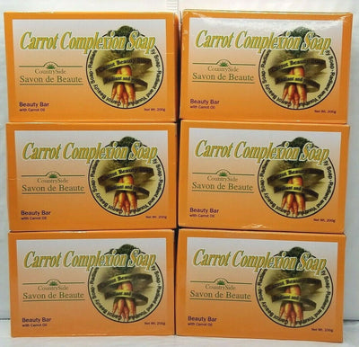 BUY-6- "Carrot Complexion Soap" Skin Tone Improvement WITH Carrot Oil-200gm EACH