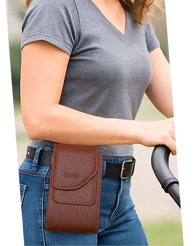 Leather Vertical Phone Holster for Men Belt Clip/Loop – Fits iPhone